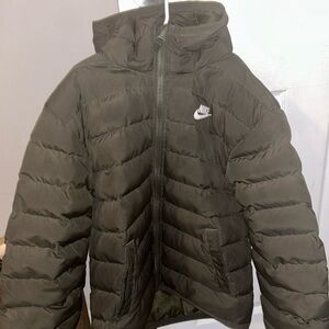 Nike Kids Dark Green Puffer Jacket